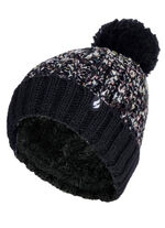 Thermo-Mütze mit Bommel von Heat Holders® für mehr Komfort im Winter SCHWARZ