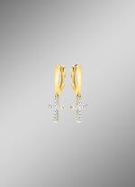 Schicke Klappcreolen mit 2 Diamanten 