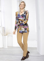 Interessantes Longshirt mit Strasszier 