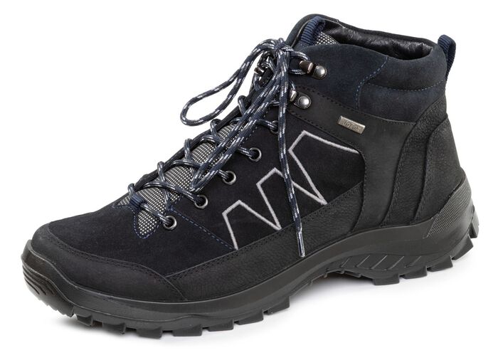 Atmungsaktive Herren-Boots, Weite K, mit herausnehmbarem Fussbett SCHWARZ-NACHTBLAU