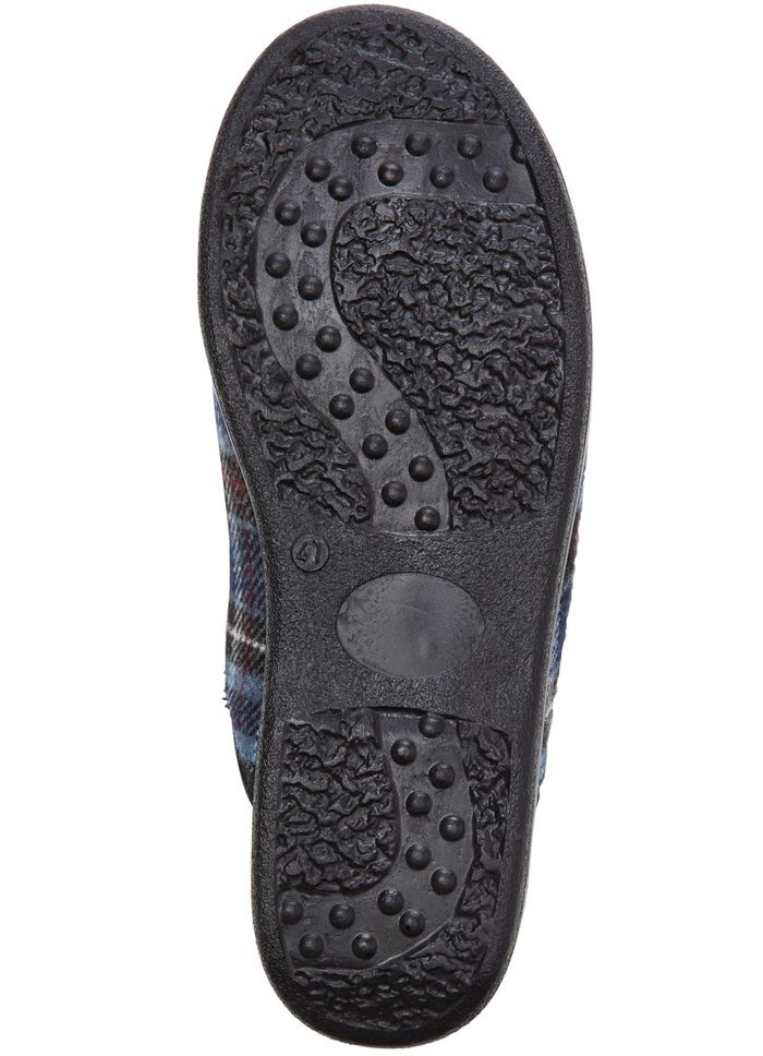 Zweierpack, gef&uuml;tterte Herren-Hausschuhe, mit Wolle 