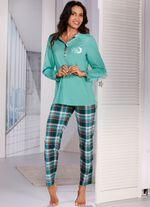 Pyjama mit Karodessin und langen &Auml;rmeln 
