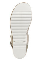 Waldläufer, bequeme Damen-Sandalen, Weite H, mit herausnehmbarem Fussbett BEIGE