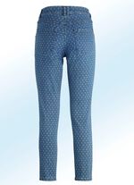 Jeans mit angesagter Punktedessinierung 