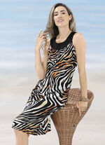 Kleid mit Ausschnittblende, ärmellos 