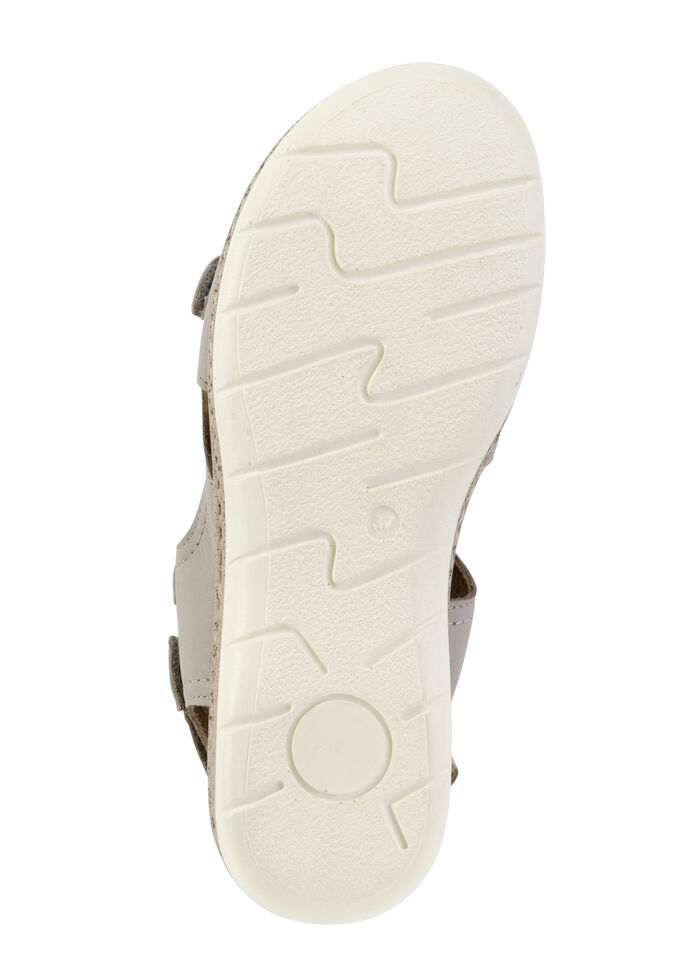 ELENA EDEN Sandale mit Kontrastbesätzen TAUPE