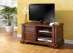TV-Phono-Kommode mit echtem Wurzelholzfurnier NUSSBAUM