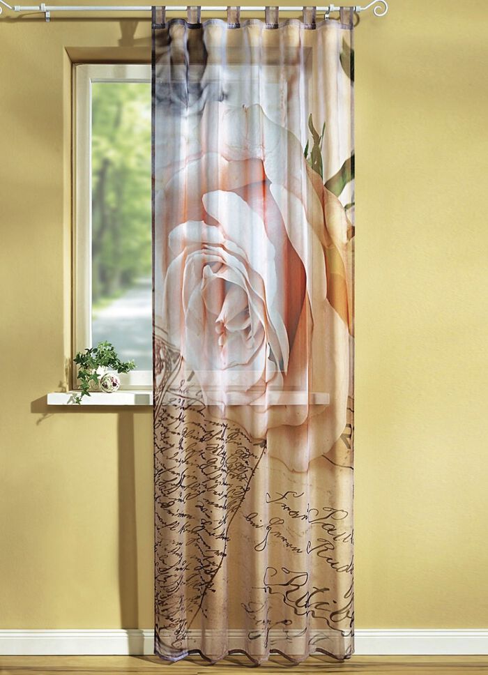 &Uuml;bervorhang &laquo;Rose auf Noten&raquo; 