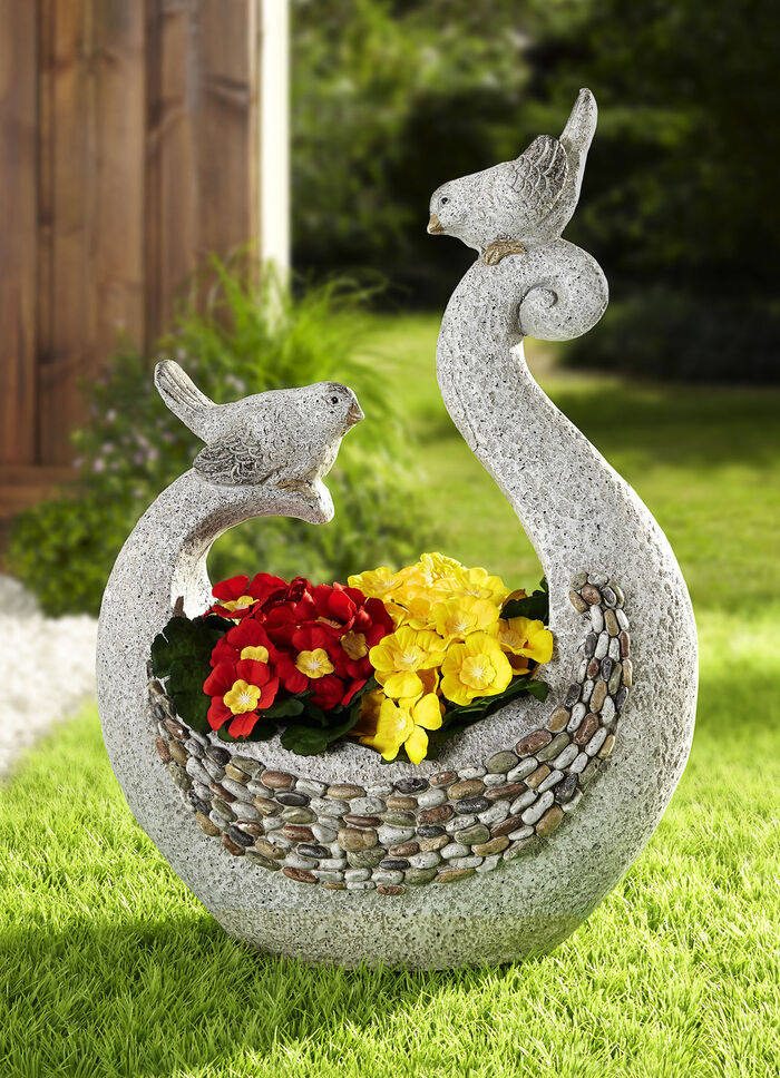 Pflanzschale aus wetterfestem Kunststein 