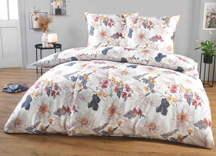 Digitalbedruckte Bettw&auml;sche-Garnitur von Irisette CREME