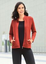 Shirtjacke mit durchgehendem Reissverschluss 