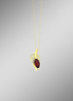 Anhänger mit Diamanten und echt Granat