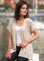 Gilet mit Ajourmuster BEIGE