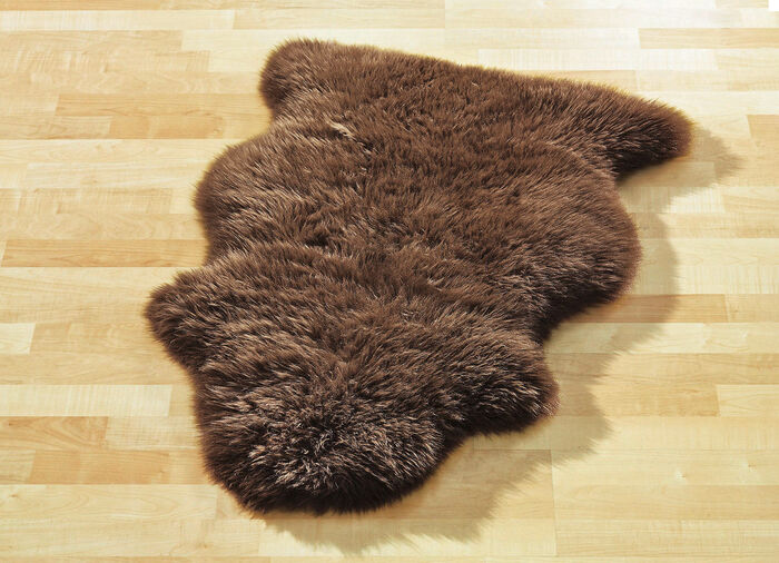 Vorleger aus echtem Merino-Lammfell BRAUN