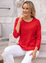 Pullover mit feiner Floralstruktur 