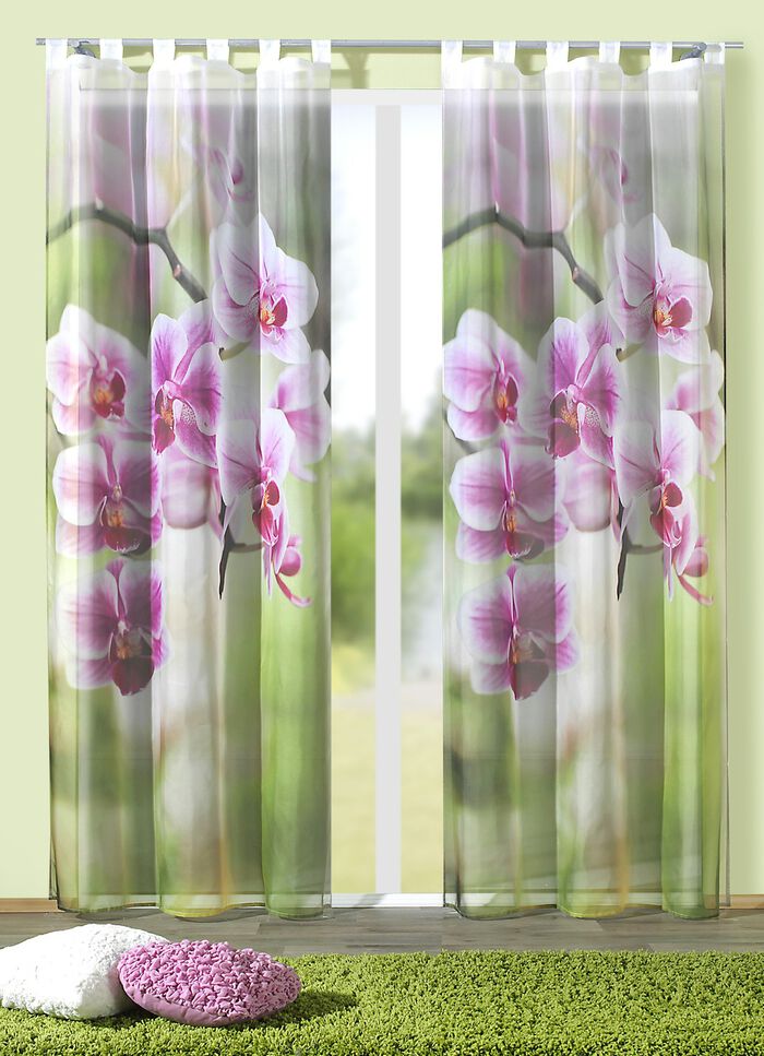 Fensterdekoration &laquo;Orchideenbl&uuml;ten&raquo; in verschiedenen Ausf&uuml;hrungen 