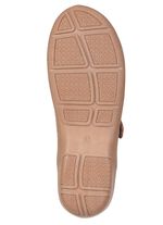 ELENA EDEN, sommerliche Damen-Slipper, Weite G, mit herausnehmbarem Fussbett COGNAC
