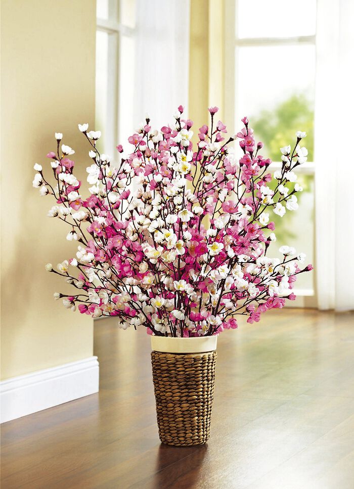 Kirschblütenzweige, 5er-Set WEISS