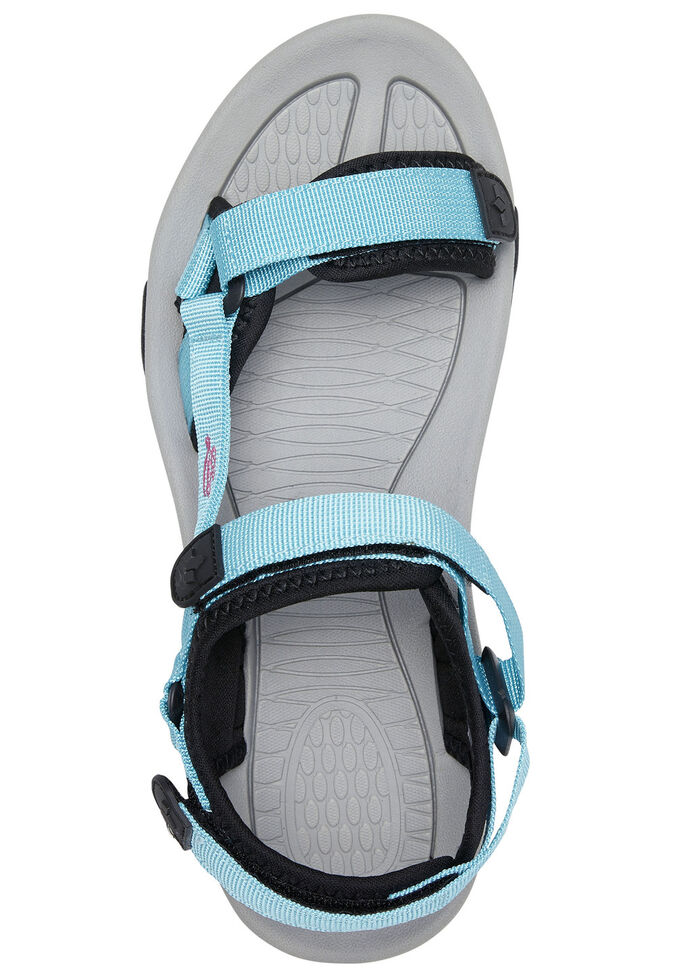 Trekking Sandale aus Textilmaterial TÜRKIS-SCHWARZ