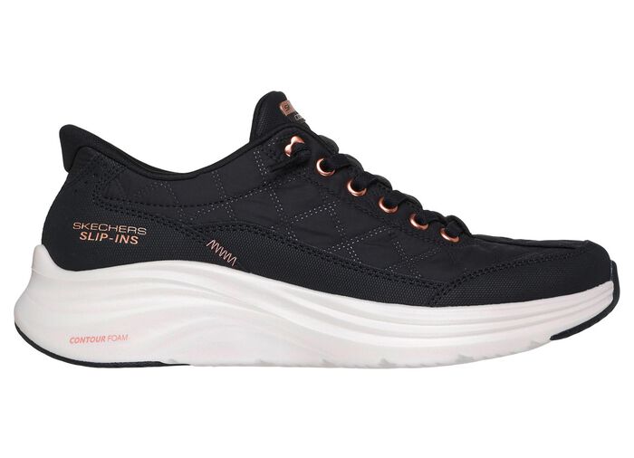 SKECHERS, stylische Damen-Sneaker, mit geformter Slip-Ins Fersenplatte 