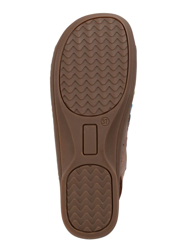 Gemini Sandale aus Rind-Nappaleder BRAUN-MULTICOLOR