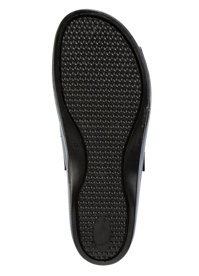 Gemini Pantolette aus teilweise schattiertem Rind-Nappaleder MARINE