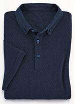 Poloshirt in Struktur-Qualit&auml;t MARINE