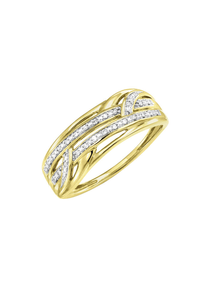 Durchbrochener Damenring mit 26 Diamanten 