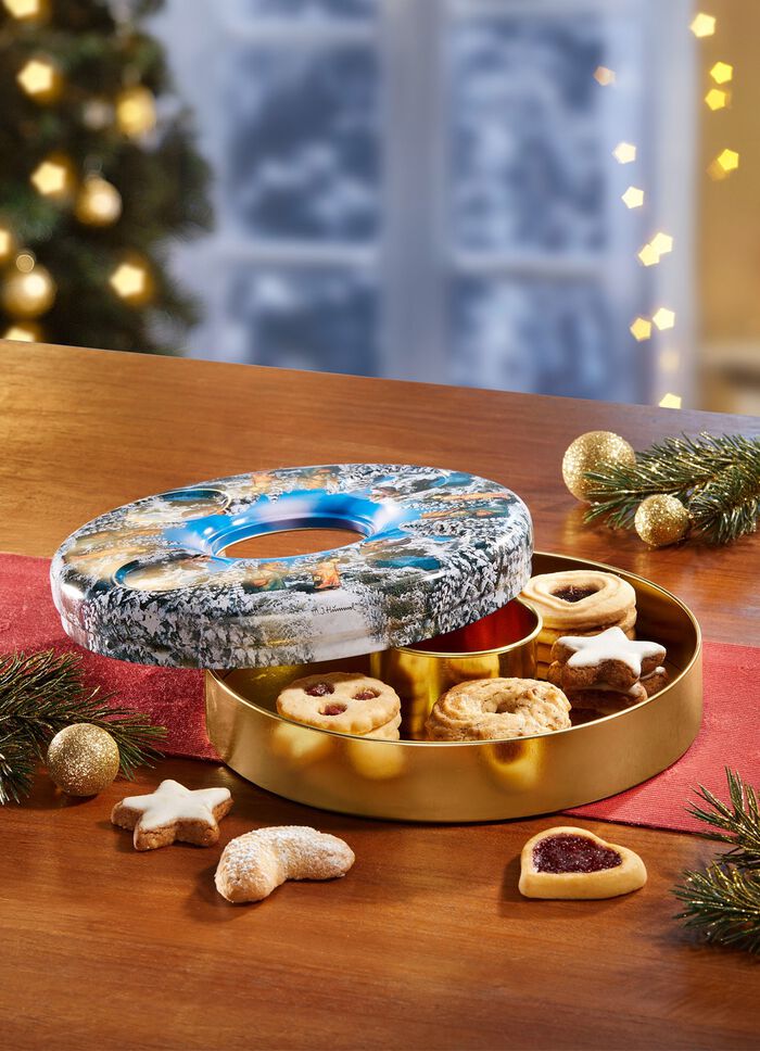 Adventskranz-Geb&auml;ckdose 