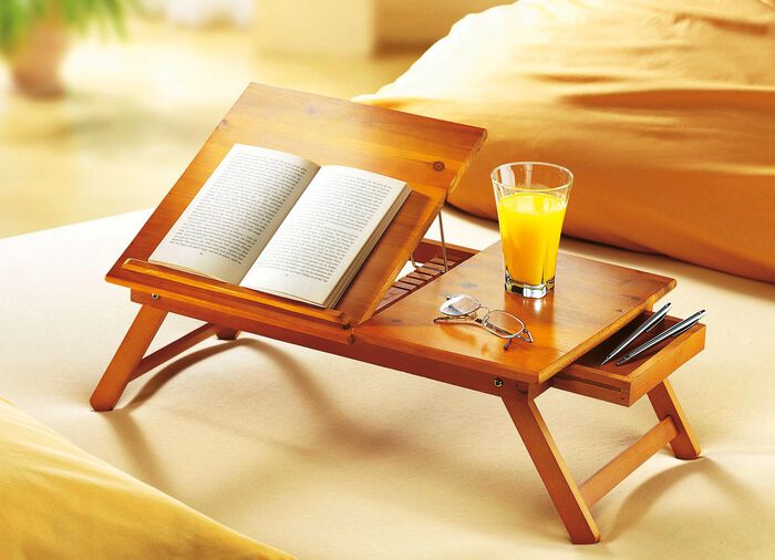 Bett-Serviertablett aus Zedernholz 