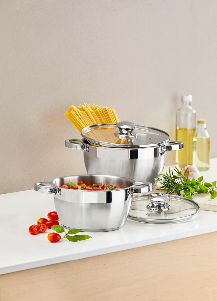Kochgeschirr aus Edelstahl - Ideal f&uuml;r kleine Haushalte 