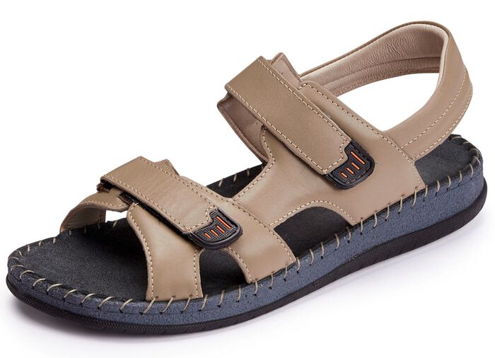 Gemini Sandale aus Rind-Nappaleder TAUPE