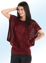 Poncho-Pulli in doppellagiger Verarbeitung 