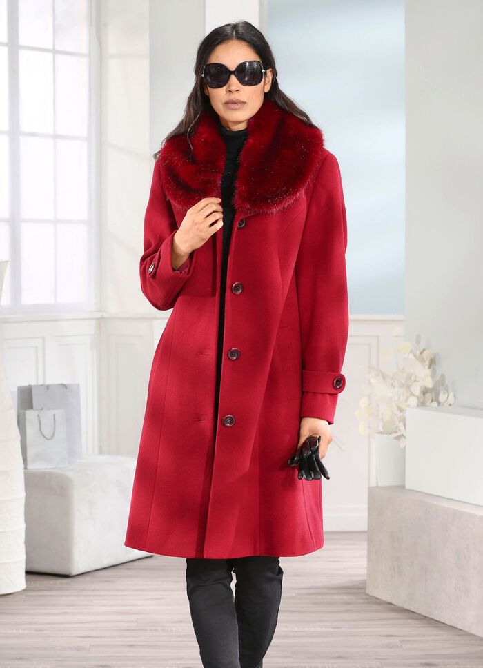 Mantel mit Taillenriegel im R&uuml;ckteil 