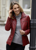 Lederkurzjacke von &laquo;Caminari&raquo; 