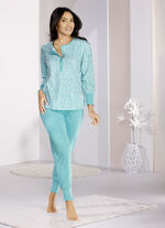 Schlafanzug mit B&uuml;ndchenabschl&uuml;sen  