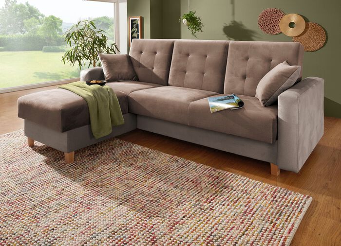 Gem&uuml;tliche Polsterecke mit Bettfunktion 