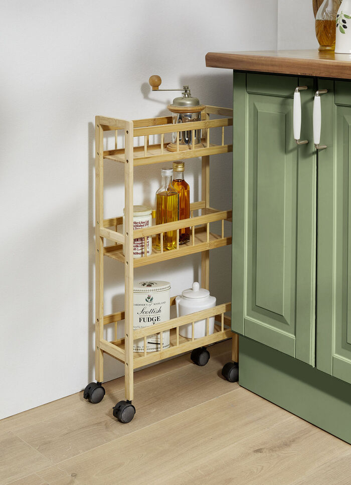 Haushalts-Rollwagen aus Bambus 