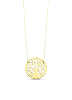 Filigrane Lebensbaum-Halskette aus Gold 585/- fein 