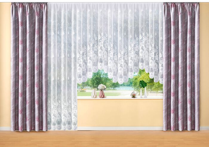 &Uuml;bergardine mit Universalschienenband BORDEAUX