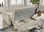 Schlafsofa mit Bettkasten CREME