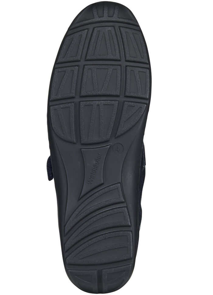 Waldläufer, bequeme Damen-Slipper, Weite H, mit herausnehmbarem Fussbett DUNKELBLAU