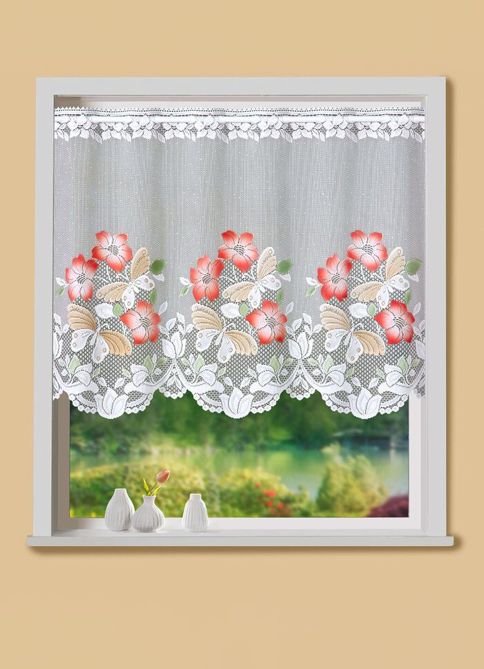 Kurzvorhang mit Stangendurchzug 