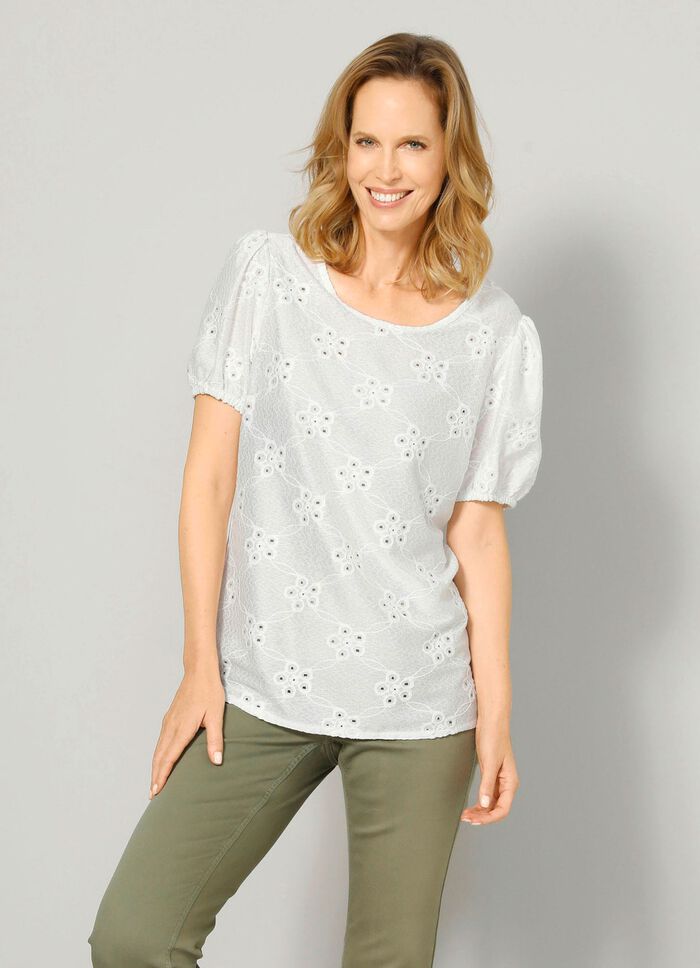 Kombistarke Schlupfbluse ECRU