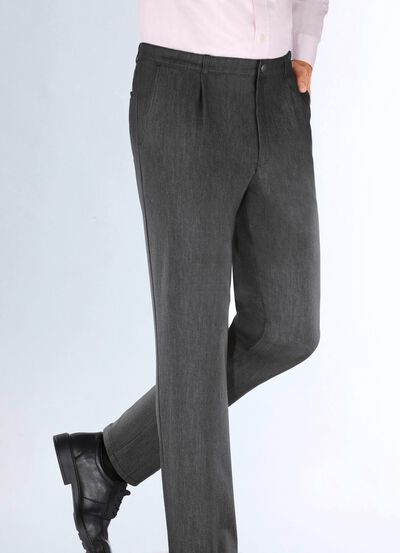 &laquo;Klaus Modelle&raquo;-Edeljeans mit Bundfalten in 2 Farben 