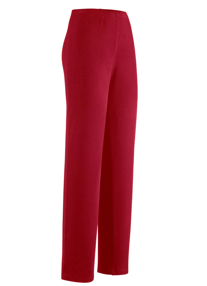 Hose mit edlem Glanz in Extra-Kurzgrößen ROT