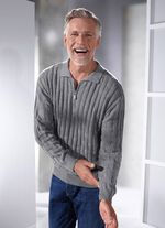 Polopullover mit kurzem Reissverschluss in 3 Farben 