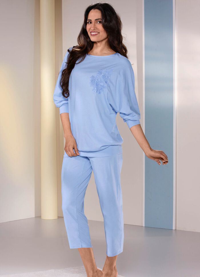 Pyjama mit 3/4-langen Fledermaus&auml;rmeln 
