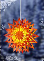 Beleuchteter Fensterstern mit Schnurzwischenschalter