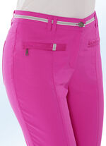 7/8-lange Hose mit kontrastfarbenem Zierband PINK